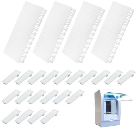 ZWWOGE 24 Pièces Caches Modulaires pour Tableau Électrique, Obturateurs 6TE Extensibles 12TE, Caches Aveugles pour Coffret, Compatibles F-Tronic Hager Hensel