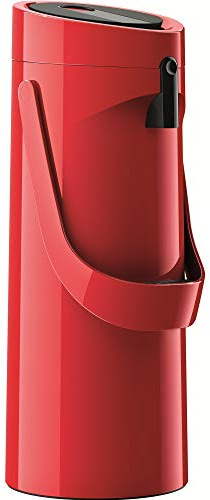 TEFAL K3140314 Ponza Pumpthermos Rot 1 L Einfache Pumpfunktion Mit Großzügigem Pumpvolumen Warm Bis Zu 12 Stunden Kalt Bis Zu 24 Stunden