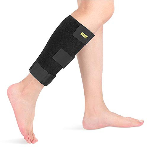 Wadenbandage muskelfaserriss, Kompressions Waden bandage Waden Kompression ohne fuß Neopren Unterschenkelbandage Verstellbar zur Linderung fester Waden, Muskelschmerzen(Blau) (Schwarz 1)