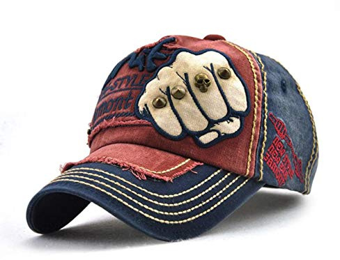 CHENNUO Vintage Basecap Distressed Cap Herren Damen Unisex Baumwolle Baseballkappe Outdoor Sport Kappe mit Gebogenem Visier