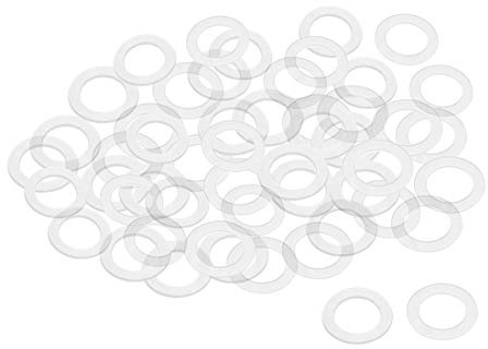 sourcing map Rondelle Nylon Plat Joint Étanchéité M14 22mm OD 14mm ID 1.2mm Épaisseur pour Robinet Tuyau Eau Transparent Paquet de 100