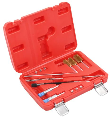 vidaXL Kit de Nettoyage pour Injecteur 14 pcs Outil de Réparation Nettoyage de Siège d’Injecteur Diesel Outils pour Voiture Véhicules Garage
