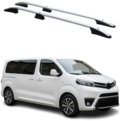 OMAC Dachreling Dachgepäckträger kompatibel mit Toyota Proace 2016-2026 Kurzer L1 Alu Grau