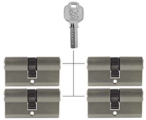 4x Profilzylinder 70 mm 35/35 gleichschließend Not- und Gefahrenfunktion inkl. 20 Schlüssel