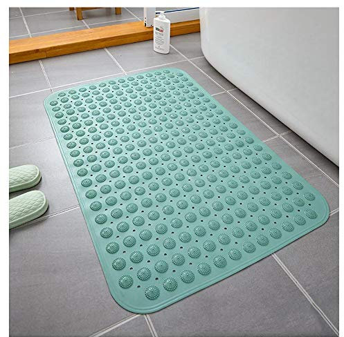 YOUCAI Badewannenmatte Duschmatte Badewanneneinlage Extra Lang Antirutschmatte Schimmelresistent, rutschfest, Mit Saugnapf, Badezimmer, Maschinenwaschbar,Grün,58x88cm