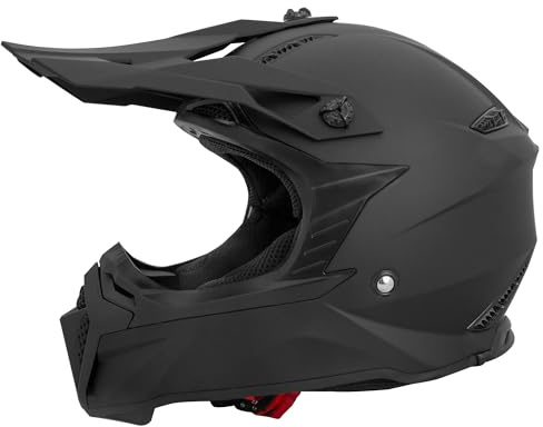 Zorax ZOR-X309 Motocross Helmet - Matt Black M (57-58cm)