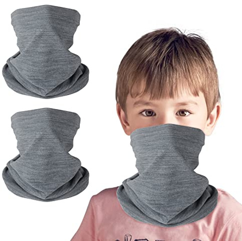 HEGCOIIE 2 Stück Kinder Loop Schal Fleece Schlauchschal Halswärmer Halstuch Winddicht Ski Maske Warmer für Outdoor Skifahren Radfahren