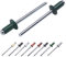 Confezione da 100 rivetti ciechi verniciati, 4,0 x 8 mm, testa a cupola, DIN 7337, rivetti in alluminio e mandrino in acciaio, rivetti pop (100, verde muschio RAL 6005)
