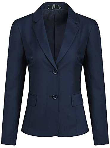 YUNCLOS Blazer Femme Chic Veston Élégant Tailleur Travail Business Veste De Costume Décontracté Boutonné Coupe Ajustée