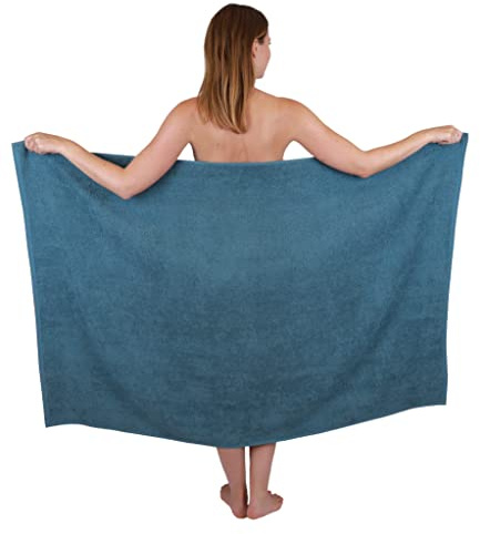 Betz Maxi duschhandduk XXL badhandduk storlek 100 x 150 cm BERLIN färg taubenblau - BERLIN