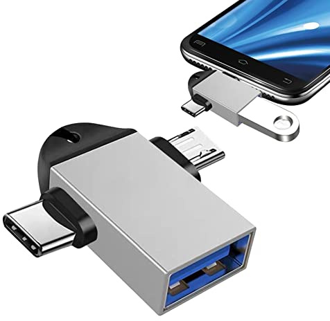 Adattatore 2 in 1 | convertitore USB 3.0 di tipo C, lettore di schede disco U per supporti TV, telefoni cellulari e tablet
