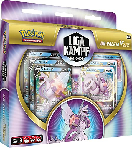 Pokemon Liga Kampf Deck - Ur-Palkia VSTAR Sammelkarten | DEUTSCH | spielfertigtes 60 Karten Deck | + Arkero-G 100 Soft Card Sleeves