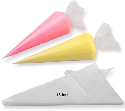 45,7 cm Spritzbeutel, 50 Stück, Einweg-Spritzbeutel, 50 extra große, dicke, bruchfeste Spritzbeutel für Zuckerguss, Dekorieren von Kuchen, Cupcakes, Keksen