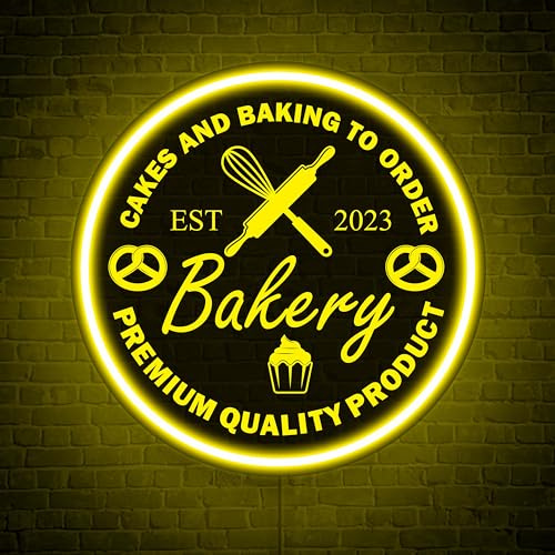 soulglass Bäckerei Shop Schild, Individuelles Bäckerei Schild, Bäckerei Neonschild, Backshop, Bäckerei Wanddekoration, Personalisiertes Bäckerei Schild, Patisserie Schild