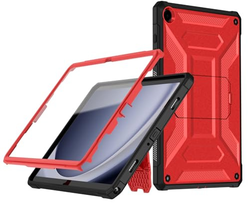TrendGate Samsung Galaxy Tab A9+ Plus Case 11 inch 2023 - Red | Lightweight, Shockproof, Armor Series Case, with Screen Protector and Dual Angle Stand, Full Body/Drop Protection