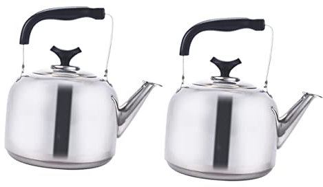 LeGDOr 2 Pcs Pot Chocolate Boiling Kettle Thicken Water Kettle Portable Camping Stove Gas Kettle Tea Boiling Kettle Gas Heater Indoor Pour Over Small Classic Travel Stainless Steel Bottle