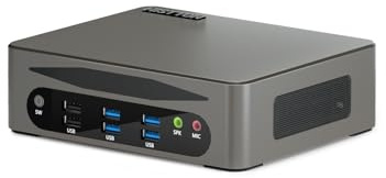 HISTTON Mini Desktop Computer Core i5-1235U, 16GB DDR5 RAM 1TB M2. NVME SSD, Mini PC Windows 11 Pro with 2 RJ45 LAN, HD+DP+Type-C 4K Triple Display, 8 USB, Wifi6, BT5.2, Support Ubuntu/Linux