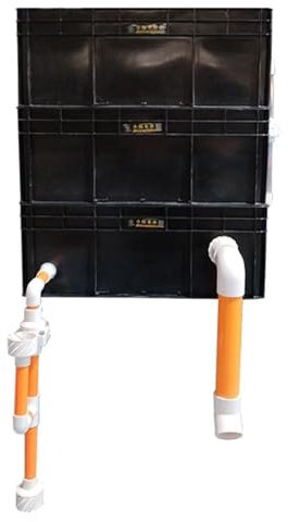 Filtri Per Acquari, Esterno 2/3 Livelli Scatola Filtro Ciclo Dell'acqua, Kit Filtro Grande Per Acquario Per Laghetti, Filtro Dall'acquario Della Scatola Di Fatturato ( Color : Black , Size : 23.62x15.