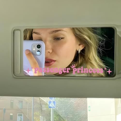 4 Packung Passagier Princess Auto sticker, Buchstaben Aufkleber (Rosa) | Vinyl Aufkleber Auto, Passenger Princess Sticker Wasserdichte, Herzförmiger Stern Krone Damen Kraftfahrzeuge Dekoration
