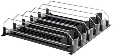 Organizador de bebidas para , dispensador de latas para refrigerador, soporte para latas de refrescos, organizador de latas de cerveza y refrescos de 410 x 420 x 80 mm, con 5 , organizador