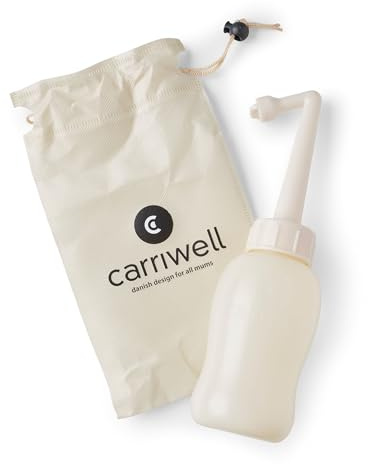Carriwell Intimdusche für das Wochenbett – Effektiv & Einfach zu Bedienen | 350 ml Kapazität | Sanfte Reinigung des Perinealbereichs | Mit Reisebeutel & Auslaufschutz | Po Dusche Wochenbett