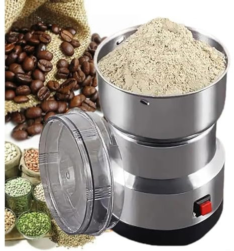 HYYKEJI Commercial Stainless Steel Spice Grinder, 50-150g Electric Grain Mill, Four-Leaf Steel Knife, Fast Grinding, for Grinding Grains, Roots
