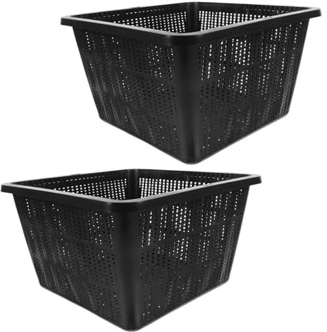 SUPVOX Lot de 2 Paniers Hydroponiques en Plastique pour Culture sans Terre, Jardinière Filet Portable pour Légumes, Système de Plantation Aquatique Pratique et Léger, Adapté Jardin Intérieur et Bassin