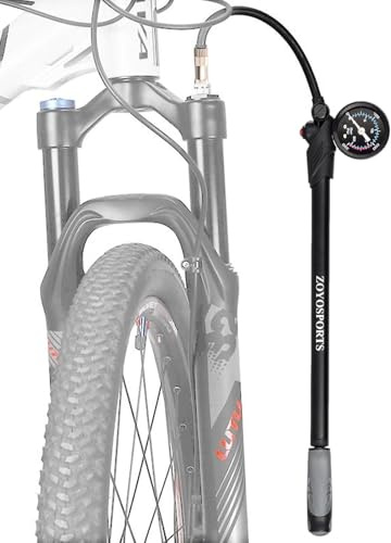 Bikess Luftgabelpumpe, 300 psi Stoßpumpe, Bikess Reparaturwerkzeug, Ventiladapterpumpe, MTBs, Bikess-Gabel, Aluminiumlegierung, Fahrrad-Luftpumpe ohne Luftverlustdüse, Reparaturwerkzeug