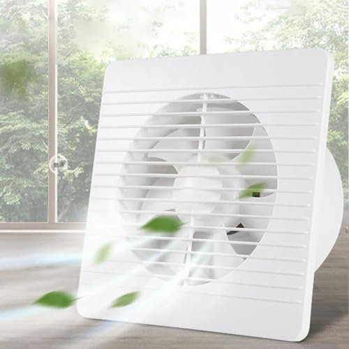 Leistungsstarker Badezimmer-Abluftventilator mit Rückstauklappe, Wandmontage, Lüftungsventilator für Küche, Büro und Decke, 15,2 cm, leiser Abluftventilator für Toilette, hoher Luftstrom
