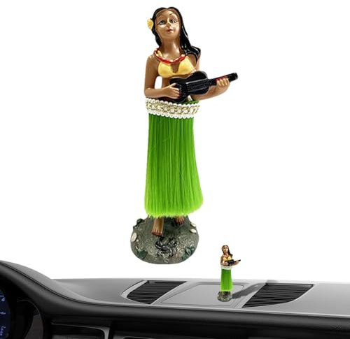 Generisch Hawaiianische Mädchen-Ornamente,hawaiianische Armaturenbrett-Puppenfigur,Mädchen Swing Dance Figur | Hawaiianische Mädchen-Tanzfigur-Statue für Büros, Fahrzeugdekoration