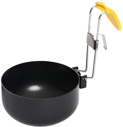 Cuociuova in camicia, pieghevole, in acciaio inox antiaderente, manico resistente al calore, design compatto salvaspazio, ideale per colazione, frittata, burro, pranzo da 30 cm