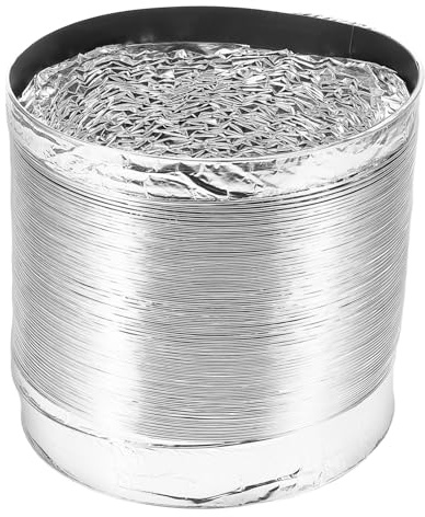 OSALADI Flexible Range Hood Vent Hose Double-Layer 150mm x 2m, Aluminum Alloy Chimney Flue Exhaust Pipe for Kitchen Stove Ventilation