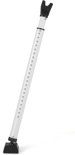 HPVERDALIVING Adjustable Door Security Bar Heavy Duty Door Security Bar 116cm Metal Sliding Patio Door Lock Entry Door Brace Portable Anti-Burglar Jammer for Home Flats and Travel Use (White)