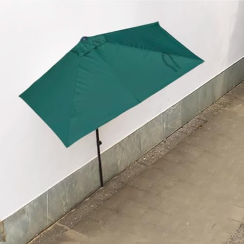 Demi-parasol rectangulaire réglable de 2,7 m pour balcon, jardin et arrière-cour, pour protection solaire