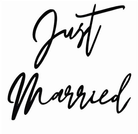 Just Married Cake Topper for Wedding - Personalised Acrylic Wedding Cake Topper Black - Just Married Cake Decorations - Anniversary Engagement Party Decorations