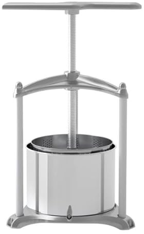 Presse à Vin à Fruits Manuelle - Extracteur de Jus en Acier Inoxydable 3L pour Pommes, Baies, Légumes - Usage Maison et Usine Alimentaire