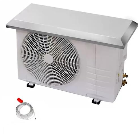 Housse Climatiseur Extérieur Hivernale, Cache Pompe a Chaleur Extérieur en Acier Inoxydable avec Câbles en Acier Autobloquants, Imperméable et Hydrophobe(98x40x3cm/38.5x16x1.2in)