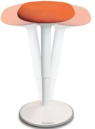 Backerz Bürohocker Ergonomisch TESTSIEGER, Höhenverstellbarer Stehhocker | 55–80 cm | Ergonomischer Hocker für Büro & Schreibtisch | Büro Stehstuhl Schwingeffekt | Wackelhocker Büro Arbeitshocker