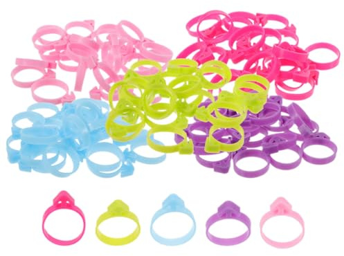 VALICLUD 50 Pezzi Fascette in Silicone per Sacchetti da Pasticceria, Semplici da Usare e Resistenti, per Sacchetti Decorativi in Cucina e Feste