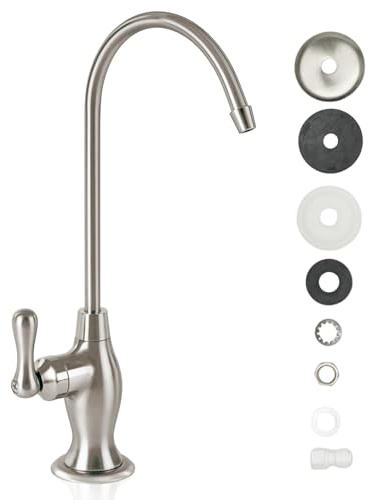 Brushed Nickel Reverse Osmosis Faucet, NSF Certified, Non‑Air Gap for Under Sink Water Filtration System, RO System Drinking Water Faucet, FLR-575BN
