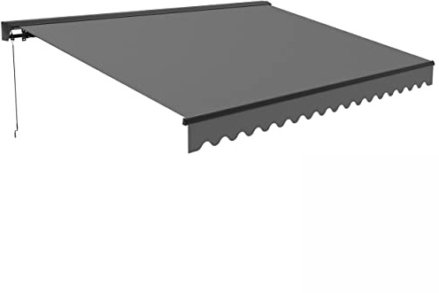 Oviala Store banne Semi-intgral 3x2,5m en Aluminium Gris