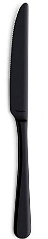 Amefa - Couteaux de table - Lot de 12 - Austin - Acier inoxydable 13/C, Finition Revêtement PVD mat - Epaisseur 2.5 mm - Longeur 235 mm - Noir