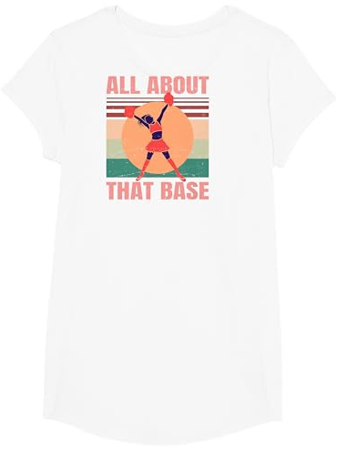 Cheerleader - All About That Base - Cheerleading Retro T-Shirt
