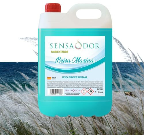 Ambientador Brisa marina SENSODOR, 5 Litros, Garrafa, Profesional, Empresas, Negocio, Limpieza, Neutralizador, Quitaolor, Buen olor, Aromatizador