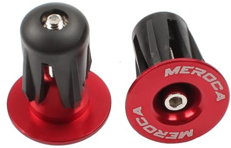 Azarxis Bouchons d'Extrémité de Poignées de Vélo 2 Pièces Embouts de Guidon 26 mm Accessoire pour Vélo de Route Montagne VTT (Rouge - 26 mm - 2 Pièces)