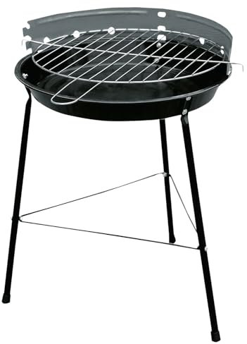 Master Grill MG930 barbecue da giardino Barbecue a Carbone Rotondo Diametro 32,5 cm Altezza 43 cm Griglia Acciaio Cromato