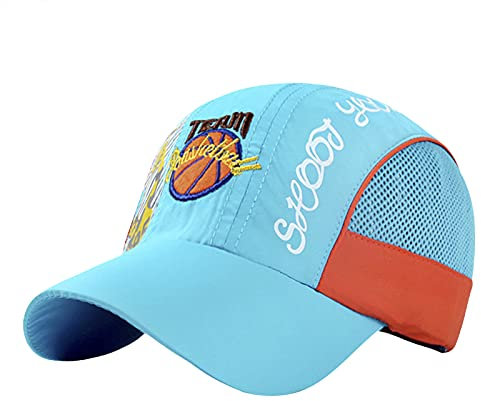 Kinder Basecap Schirmmütze Schnelltrocknend Mesh Kappe Baseball Cap Sonnenhut Junge Mädchen Basketball Sportkappe Einstellbar Baseballmütze Bestickte Sommerhut