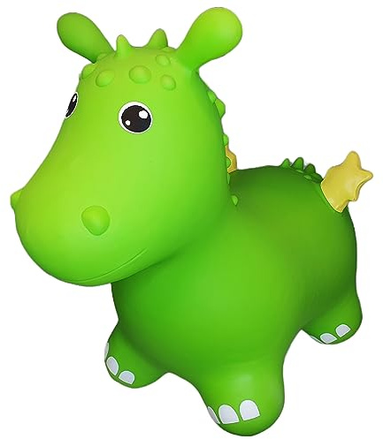 Gerardo´s Toys Jumpy Dragon Green (Kinderspielzeug, Hüpfball Drachenfigur, für draußen und drinnen, ab 12 Monaten, belastbar bis 100 kg) GT69432