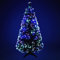 UETIAN Multicolor Fibre Optic Christmas Tree, Artificial Green Xmas Tree with Metal Stand, Festive Decoration, 4ft/120cm and 6ft/180cm (4FT)