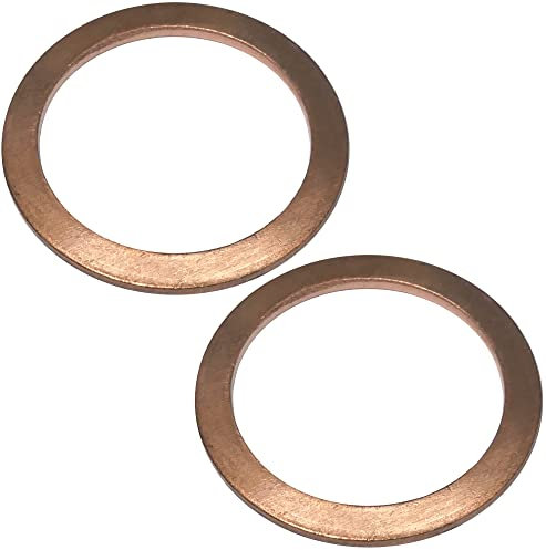 AERZETIX - C48937 - Satz von 2 Unterlegscheiben dichtung flach - dichtring - kupferdichtring - kupferdichtung - Ø22.6mm Ø29mm H1.5mm - aus kupfer - DIN 7603